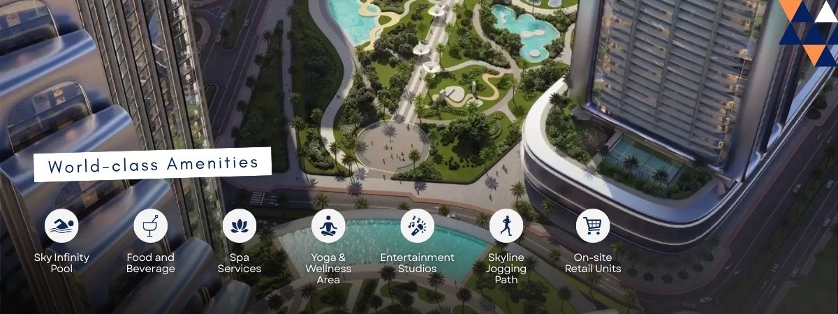 List of luxury amenities at Mercedes‑Benz Places Binghatti City including wellness areas, pools and branded lifestyle facilities.