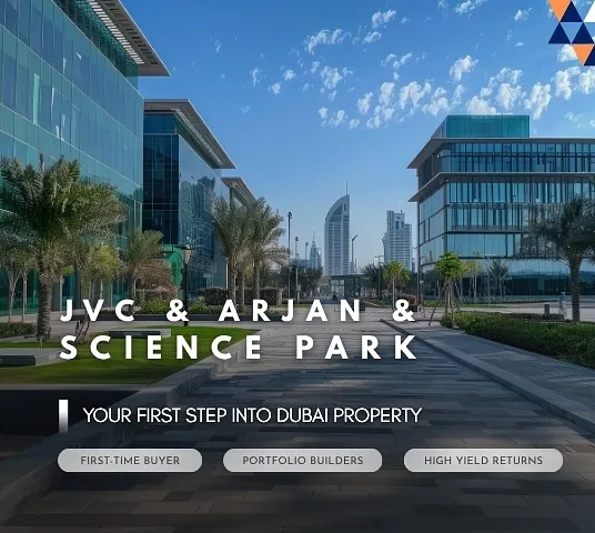 JVC, Arjan and Dubai Science Park — affordable entry prices with 7–8% rental yields for first-time investors - Rothmore Property